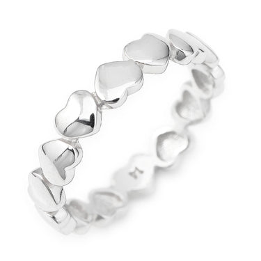 Anello a Fascia Cuori Amen RHH-14