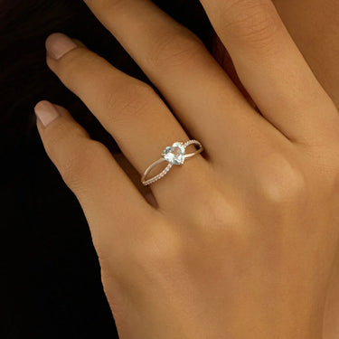 Anello Solitario Amélie Oro Bianco Topazio Cubic Zirconia Stroili 1414207