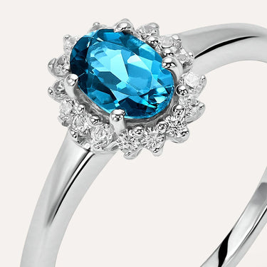 Anello Solitario Kate Amélie Oro Bianco Topazio Cubic Zirconia Stroili 1414429