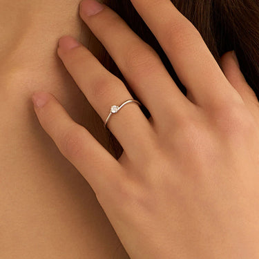 Anello Solitario Claire Oro Bianco Cubic Zirconia Stroili 1414953