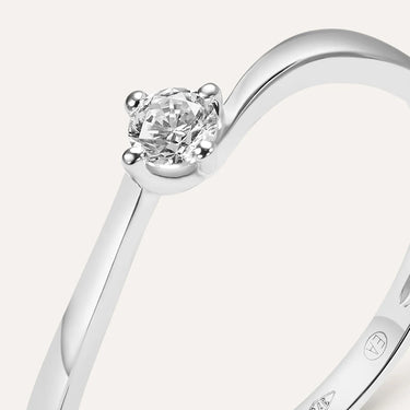 Anello Solitario Claire Oro Bianco Cubic Zirconia Stroili 1414950