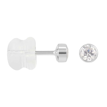 Orecchini Lobo Punto Luce Bon Ton Oro Bianco Cubic Zirconia Stroili 1425417