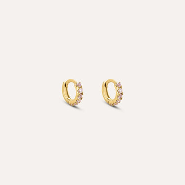 Orecchini A Cerchio Mon Petit Oro Giallo Cubic Zirconia 1428356