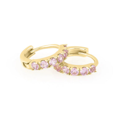 Orecchini A Cerchio Mon Petit Oro Giallo Cubic Zirconia 1428356