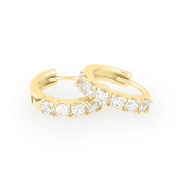Orecchini A Cerchio Mon Petit Oro Giallo Cubic Zirconia 1428357