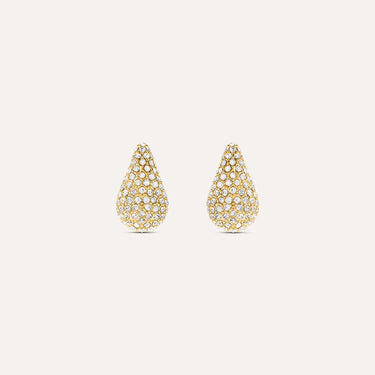 Orecchini Lobo Aura Acciaio Dorato Cubic Zirconia Stroili 1701372