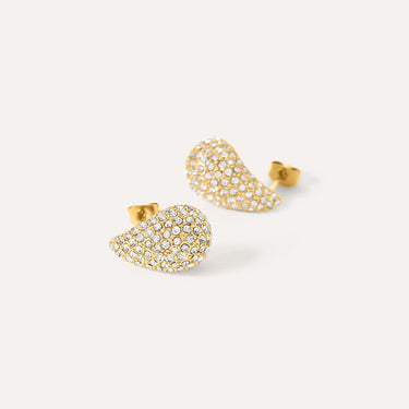 Orecchini Lobo Aura Acciaio Dorato Cubic Zirconia Stroili 1701372