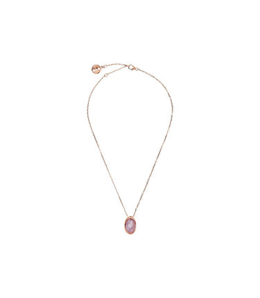 Collana Bronzallure da Donna - Felicia Girocollo Rose Gold con Pendente Ovale di Ametista