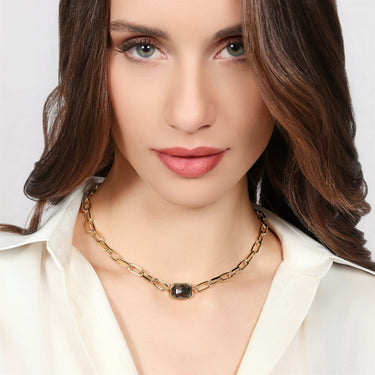 Collana Catena Joya Cristallo Grigio Unoaerre 2832