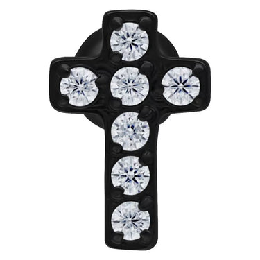 Earbarbell Crystal Cross In Titanio Wildcat IBX0206BK