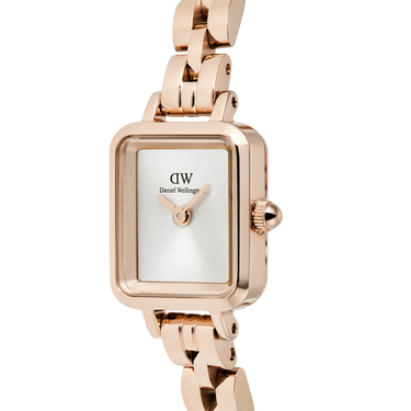 Orologio Daniel Wellington Quadro Mini Arch 3-link White Sunray Rose Gold DW00100847